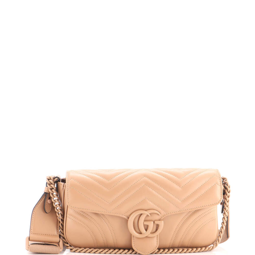Gucci Medium GG Marmont Monochrome Flap Bag